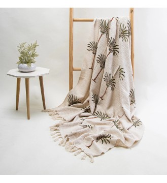 Palm Tree Fringed Woven...