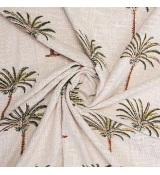Palm Tree Fringed Woven Throw Blanket