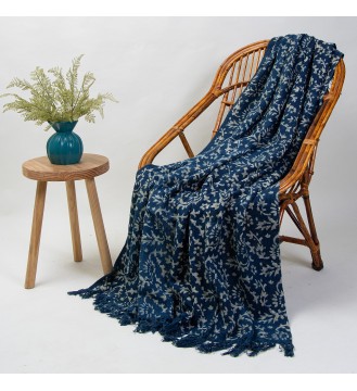 Indigo Vine Tassel Woven...