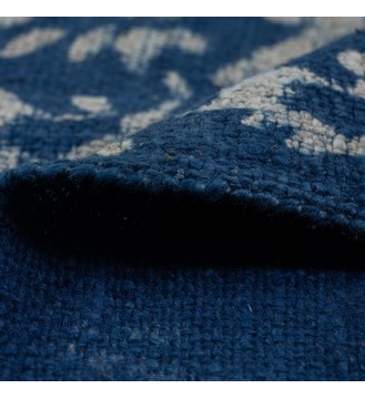 Indigo Vine Tassel Woven Throw Blanket