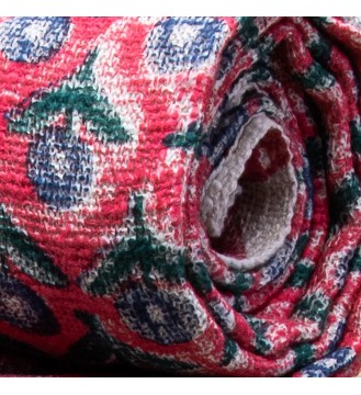 Ruby and Indigo Tile Tassel Woven Throw