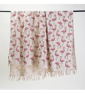 Creamy Pink Flamingo Tassel...