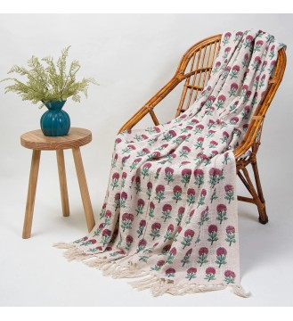 Cream Flower Tree Pattern...