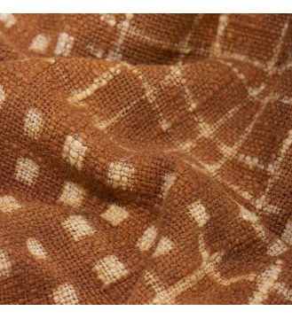 Caramel Check Polka Dot Tassel Throw Blanket