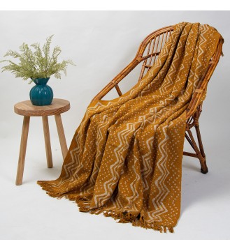 Mustard Geometric Tassel...