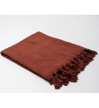 Terracotta Tassel Woven Throw Blanket