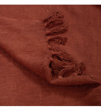 Terracotta Tassel Woven Throw Blanket