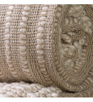Oatmeal Popcorn Stripe Fringed Throw Blanket
